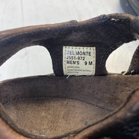 Bass 9M‎ Brown Leather,2551-972 Fisherman Sandals Summer Chunky 90s Y2K - Picture 8 of 14